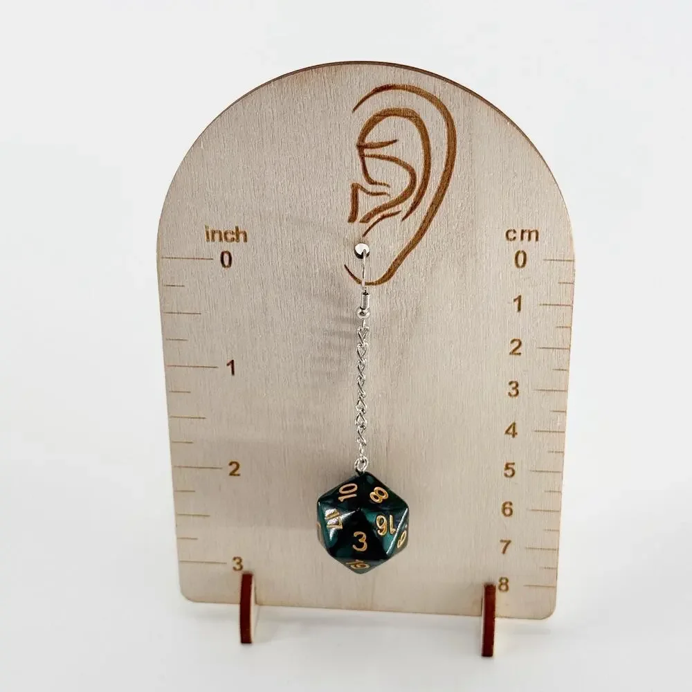 D20 Dice Earrings - D&D Dungeons and Dragons Gaming Board Game RPG Jewelry D20